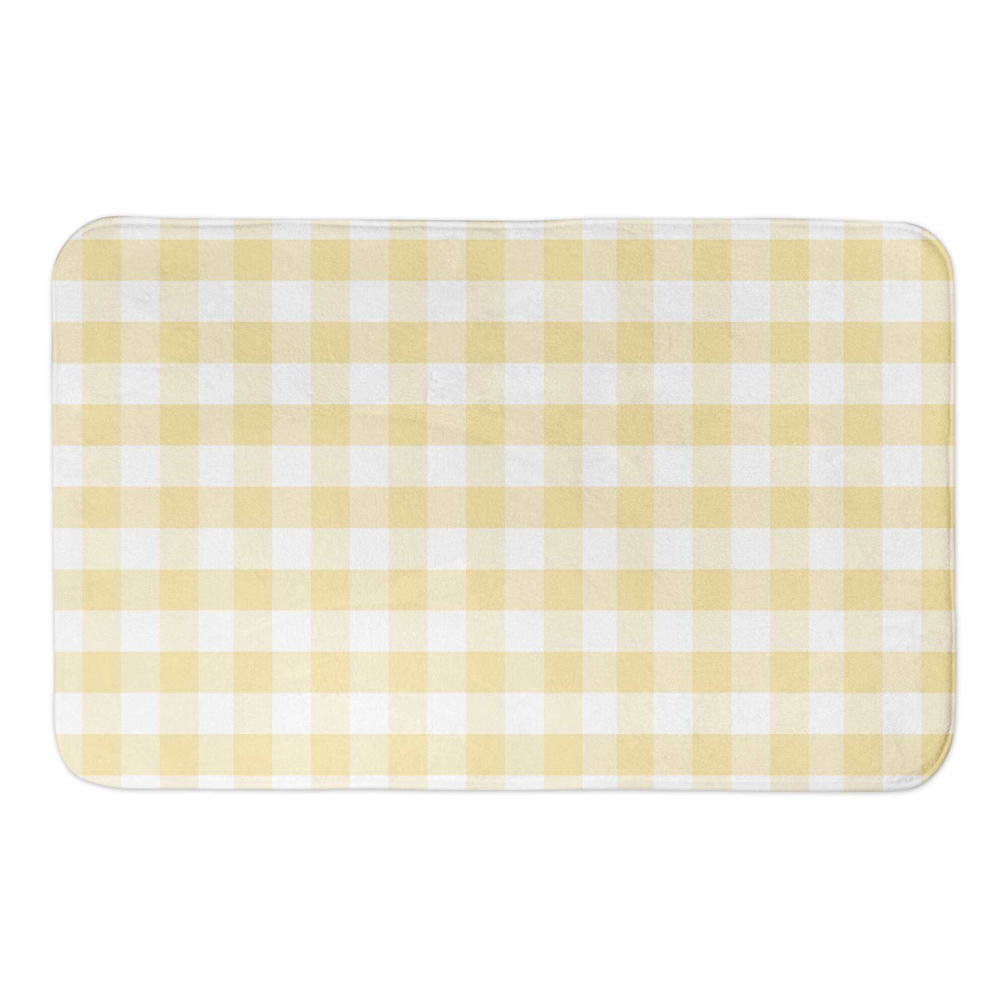 Yellow Buffalo Check 34" x 21" Bath Mat